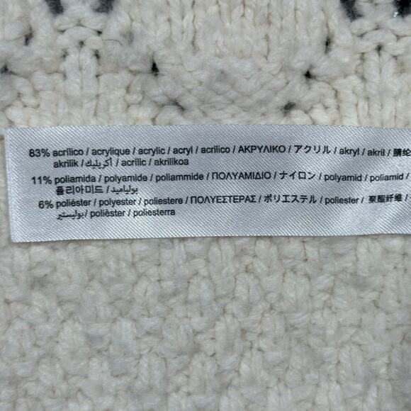 Zara Chunky Knit Sweater Button Front Cardigan Off White/Cream Womens Sz Medium - Picture 11 of 16